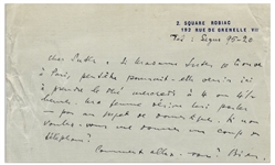James Joyce Autograph Letter Signed -- ''...I have undergone a seventh operation. It was quite awful this time...''